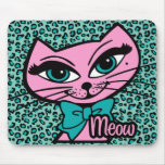 Leopard Print Kitty Mousepad