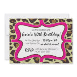 Leopard Print Party invitations