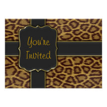 Leopard Print Party Invitation Template