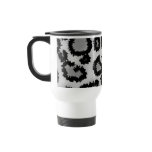 Leopard Print Pattern, Black and Gray. Coffee Mug