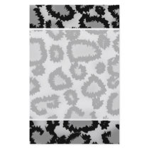 Leopard Print Pattern, Black and Grey. Full Colour Flyer