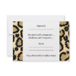 Leopard Print Pattern, Brown and Black. Personalised Invitation