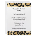 Leopard Print Pattern, Brown and Black. Personalized Invites
