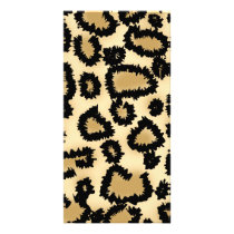 Leopard Print Pattern, Brown and Black. Photo Greeting Card