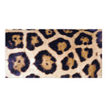 Leopard Print Pattern Customisable Photo Card