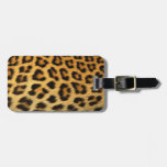 Leopard print tag for bags