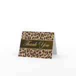 Leopard Print Thank You Card
