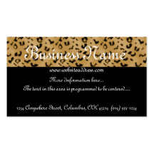 Leopard Print Topper Business Card