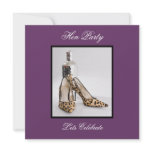 Leopard Shoe Hen Party invitations