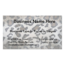 Leopard skin pattern business card templates