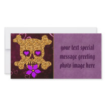 Leopard Skin Valentine Customized Photo Card