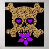 Leopard Skull Valentine Print