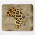Leopard Spots Map of AFRICA Wildlife mousepads