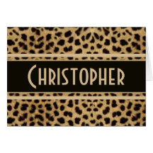 Leopard Spots Pattern Greeting Card