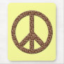 LEOPARD SPOTS PEACE SIGN MOUSE MAT