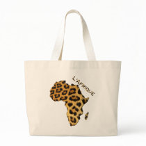 Leopard-spotted Map of Africa Tote Bag