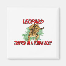 Leopard trapped in a human body magnet
