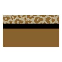 leopard with black strick bus card