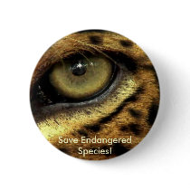 Leopard's Eye Endangered Species Button