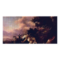 Leopards Fall To A Boar By Prasch Wenzel Ignaz Photo Cards