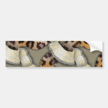 Leopards 'n Lace - ivory Bumper Stickers