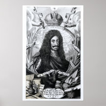 Leopold I , King of Hungary and Holy Roman Print
