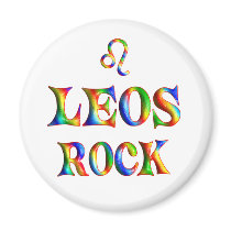 Leos Rock Fridge Magnets