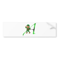 Leprechaun Atheist "A" apparel and gifts Bumper Stickers