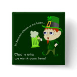 Leprechaun Beer St. Patrick's Day Button