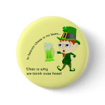 Leprechaun Beer St. Patrick's Day Button