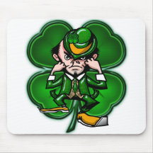 Leprechaun Clover Mousepad