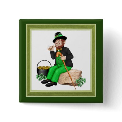 Leprechaun Gold Pinback Button by Spice