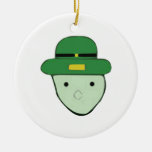 Leprechaun Green Coloured Sketch Meme Christmas Ornament