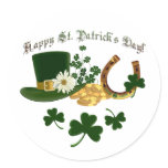 Leprechaun Hat Gold Horseshoe - St Patrick's stickers
