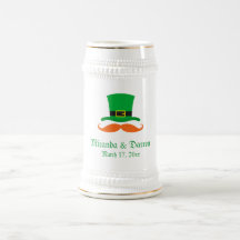 Leprechaun hat moustache St Patrick's day wedding Coffee Mug