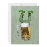 Leprechaun in Beer Party invitations
