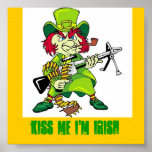 leprechaun, KISS ME I'M IRISH posters