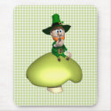 Leprechaun On Toadstool mousepads