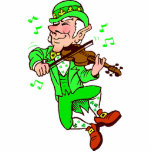 Leprechaun playing fiddle photo sculptures