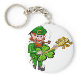 Leprechaun Playing Guitar keychains