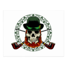 Leprechaun Skull Post Cards