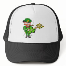 Leprechaun St. Patricks Day 4 leaf Clover Guitar Hat