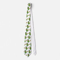 Leprechaun St. Patricks Day 4 leaf Clover Guitar Neckwear