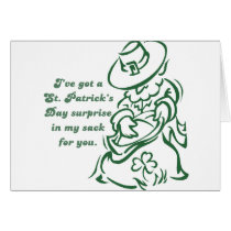Leprechaun St. Patrick's Day Sack Surprise cards
