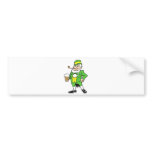 Leprechaun with beer bumper stickers
