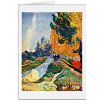 Les Alyscamps By Eugene Henri Paul Gauguin Card
