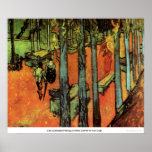 Les Alyscamps Falling Autumn Leaves by van Gogh Poster