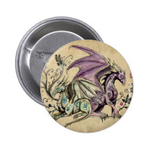 Les dragons fleuris - pin's avec agrafe