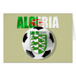 Les Fennecs Algeria flag soccer ball shield gifts Cards