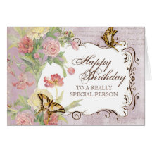 Les Fleurs Peony Rose Tulip Floral Flowers Wedding Card